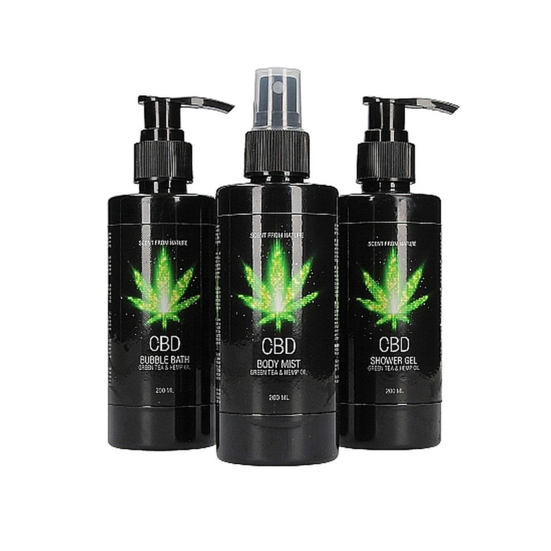 CBD - Bath and Shower - Care set - Green Tea Hemp Oil